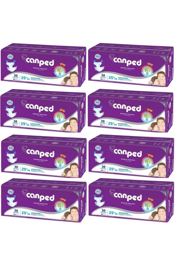 CANPED Hasta Bezi Çoçuklar İçin Bel Bantlı 8 Li Set 240 Adet Xs (8Pk x 30) ürün görseli