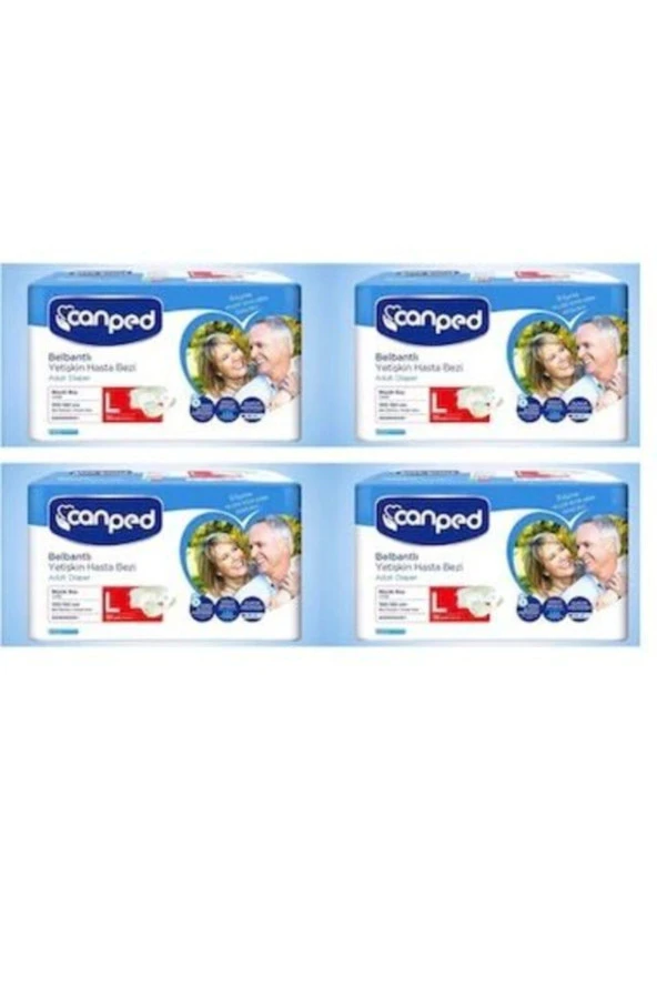 CANPED 30 Lu Large Belbantlı Hasta Bezi 4 Paket 120 Adet ürün görseli