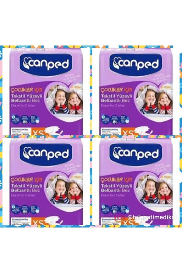 CANPED Xsmall Cırtlı Hasta Bezi 120 Li ürün görseli