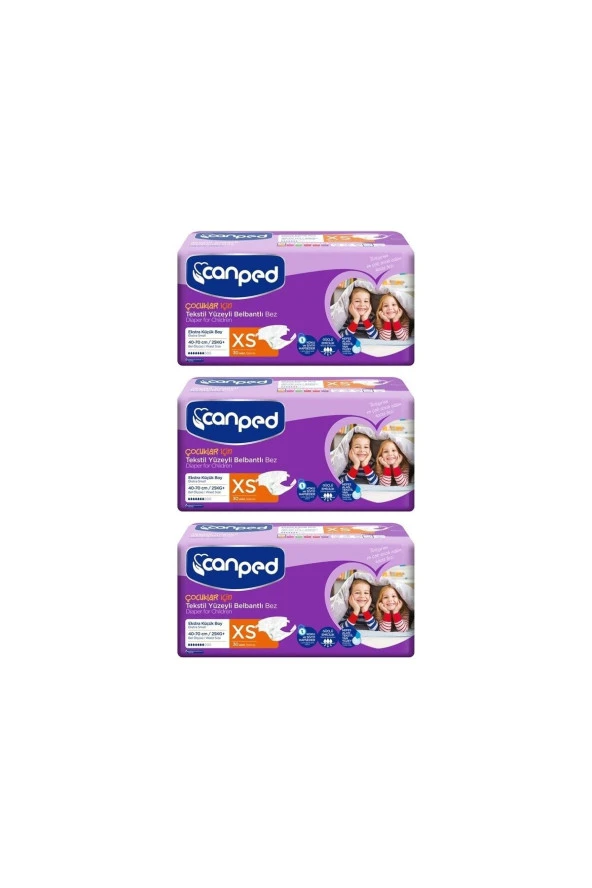 CANPED Belbantlı Tekstil Hasta Bezi Ekstra Küçük (Xs) 30'Lu 3 Paket ürün görseli