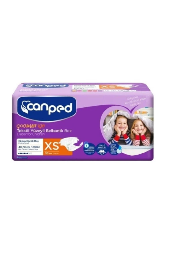 CANPED Belbantlı Tekstil Hasta Bezi Ekstra Küçük (Xs) 30'Lu 3 Paket - Resim 2