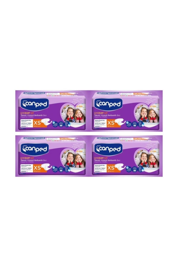 CANPED Belbantlı Tekstil Hasta Bezi Ekstra Küçük (Xs) 30Lu 4Paket ürün görseli