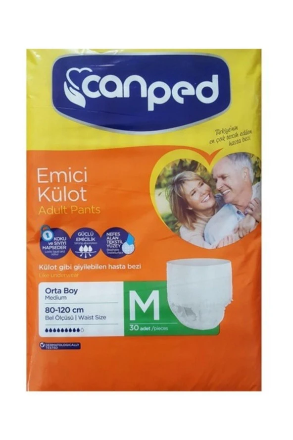 CANPED Emici Külot Orta (Medium) 30'Lu Hasta Bezi ürün görseli