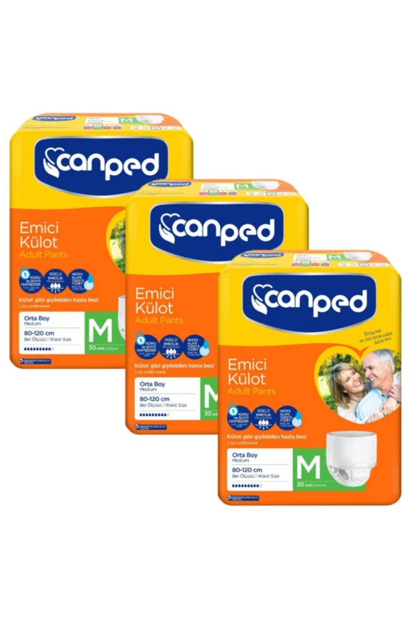 CANPED Emici Külot Hasta Bezi Orta 3X30 Adet Hasta Bezi ürün görseli