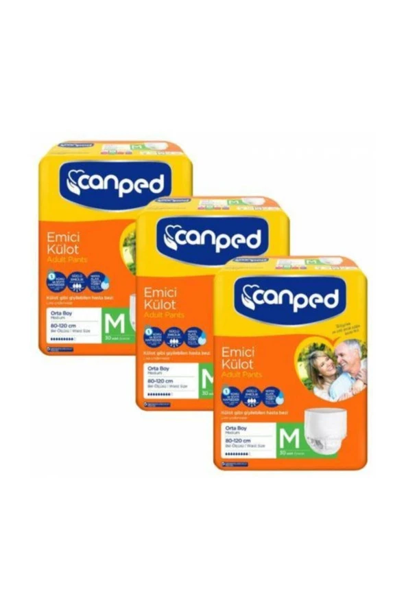 CANPED Emici Külot Hasta Bezi Orta 3X30 Adet ürün görseli
