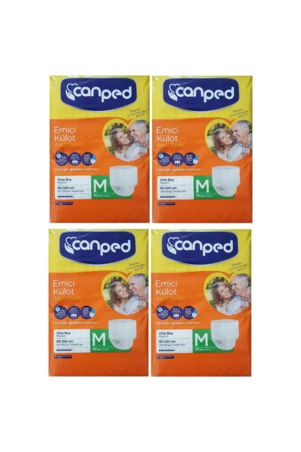 CANPED Emici Külot Orta Boy Medium 4 Paket 120 Adet ürün görseli
