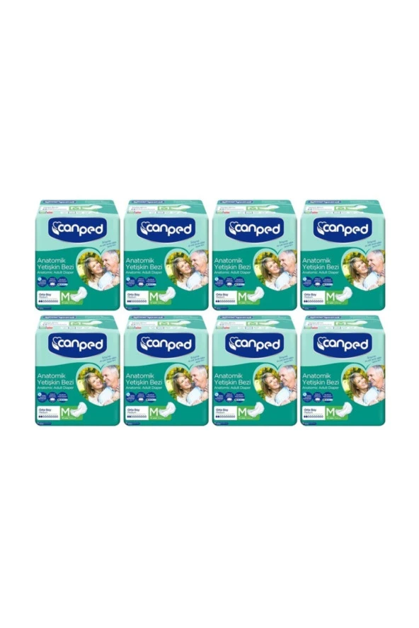 CANPED Anatomik Hasta Bezi Orta Boy(M) 10'Lu 8 Paket 80 Adet ürün görseli