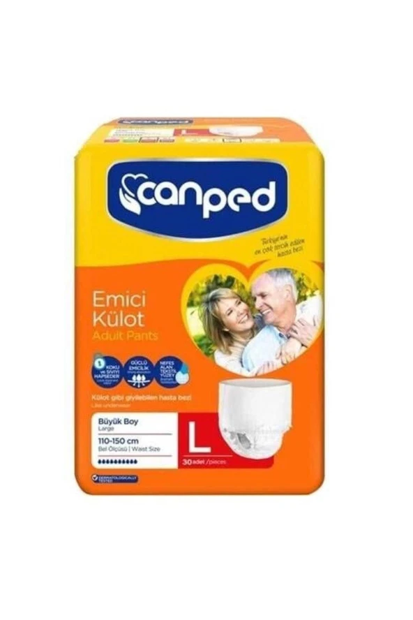CANPED Külotlu Yetişkin Hasta Bezi Large 30'Lu ürün görseli