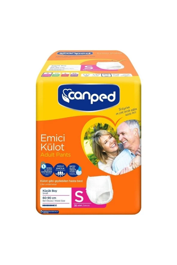 CANPED Emici Külot Hasta Bezi Küçük Boy (Small) 30'Lu Yetişkin Bezi ürün görseli
