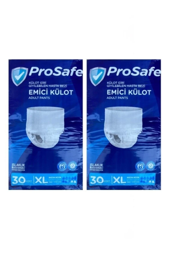 PROSAFE Yetişkin Emici Külot Hasta Bezi Xl Extra Büyük 60 Adet (2Pk x30) - 1