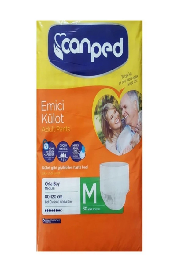 CANPED Emici Külot Hasta Bezi Orta 30 Adet ürün görseli