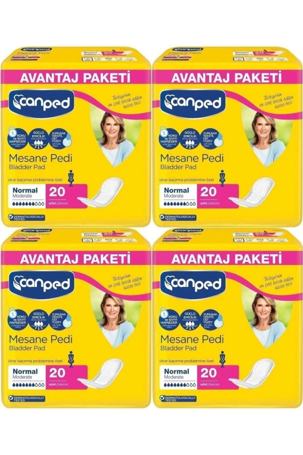 CANPED Mesane Pedi Avantaj Paket Klasik M-Orta Boy Normal 80 Adet