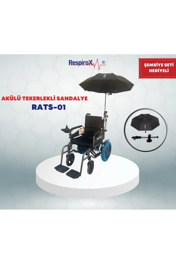 RESPİROX Respirox Rats-01 Akülü Tekerlekli Sandalye - Şemsiye Seti Hediyeli