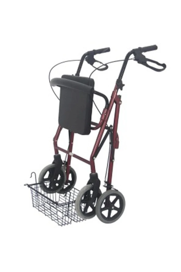 EMEK SAĞLIK Rolatör 4 Tekerlekli Yürüteç 130 Kg Taşıma Rollatör