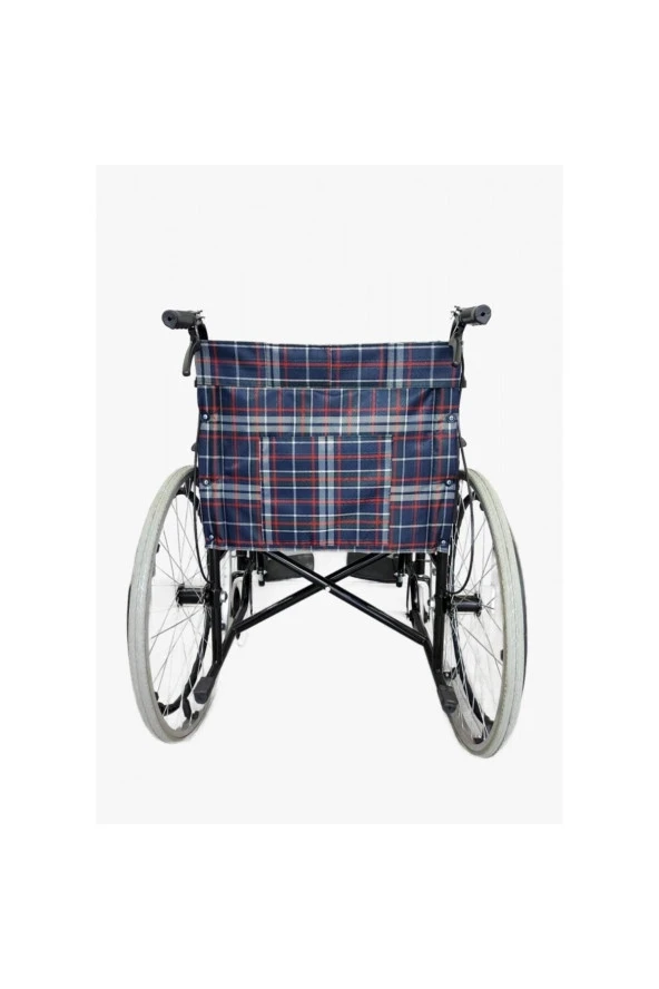 KSM K-100 Manuel Tekerlekli Sandalye - Refakatçi Frenli Katlanabilir - Resim 2