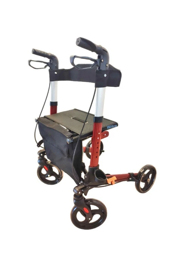 EMEK SAĞLIK Witra Ithal Alüminyum Rolatör(Hem Rollatör Hem Tekerlekli Sandalye) Yürüteç - Resim 2