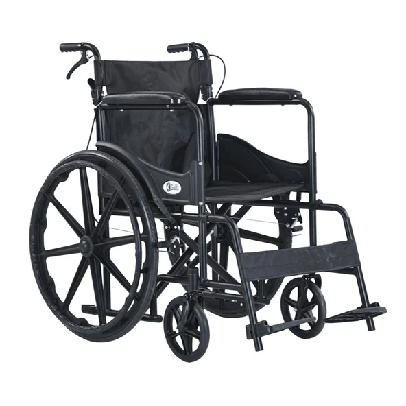 WOLLEX Ekose Kumaşlı Manuel Tekerlekli Sandalyesi W210 - Resim 2