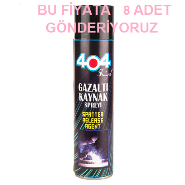8 ADET ,404-Gaz Altı Kaynak Spray, 400 ML