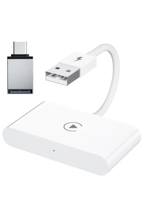 Hakopro Araç İçi Apple Cihazlar İle Uyumlu Kablosuz Carplay Adaptörü Wireless Carplay Çevirici Beyaz
