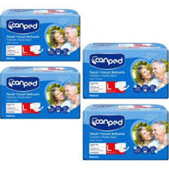 CANPED Belbantlı Tekstil Hasta Bezi Büyük Boy(L)30Lu 4Paket 120Ad ürün görseli