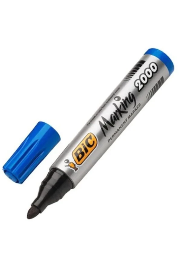 Mavi Yuvarlak Uçlu Permanent Marker Kalem