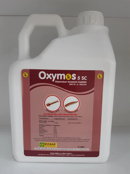 Oxymos 5 SC Larvasit Haşere | Karasinek | Sivrisinek |5 Litre