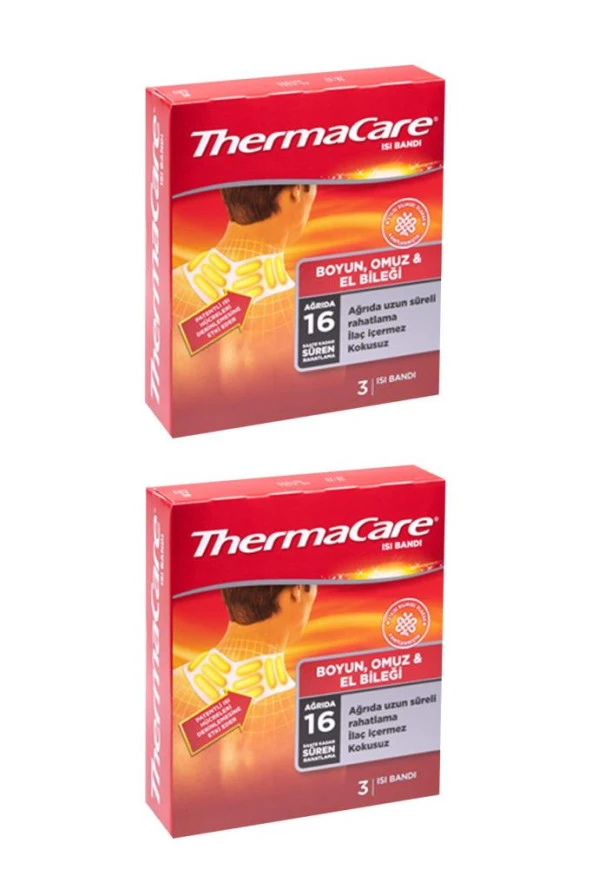 Thermacare Isı Bandı Boyun Omuz El Bileği 3 X 2'Li PAKET (SKT:06/2025)