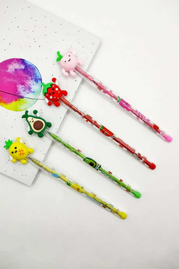 Çilek Desenli Yumurtlayan Kalem - 1 Adet - Resim 6