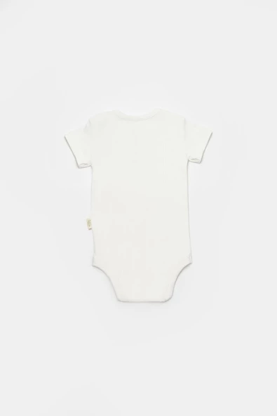 Bebek 2 Parça Kısa Kol Body, %50 Bambu - %50 Organik Pamuk, Bebek ve Yenidoğan Serisi - CSYB9055 - 4