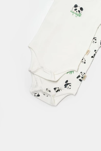 Bebek 2 Parça Kısa Kol Body, %50 Bambu - %50 Organik Pamuk, Bebek ve Yenidoğan Serisi - CSYB9055 - 8