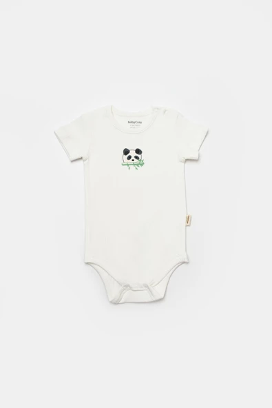 Bebek 2 Parça Kısa Kol Body, %50 Bambu - %50 Organik Pamuk, Bebek ve Yenidoğan Serisi - CSYB9055 - 3