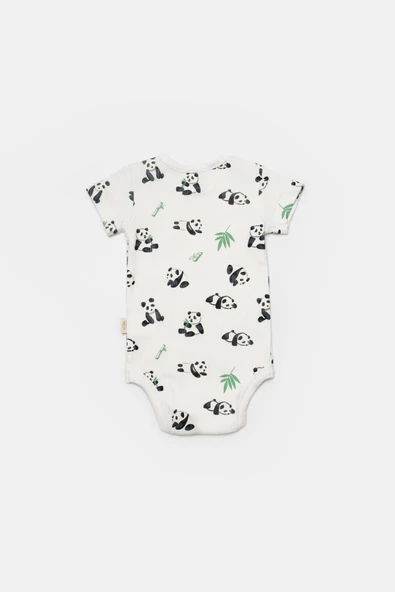 Bebek 2 Parça Kısa Kol Body, %50 Bambu - %50 Organik Pamuk, Bebek ve Yenidoğan Serisi - CSYB9055 - 6