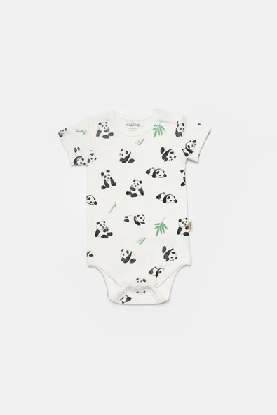 Bebek 2 Parça Kısa Kol Body, %50 Bambu - %50 Organik Pamuk, Bebek ve Yenidoğan Serisi - CSYB9055 - 5