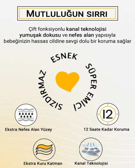 Paddlers Protection Bebek Bezi 6 Numara X-Large 128 Adet (15+Kg) Ekstra Jumbo Set - Resim 9