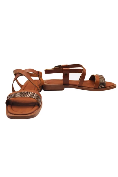 Trendella Antik Deri Sandalet - 9