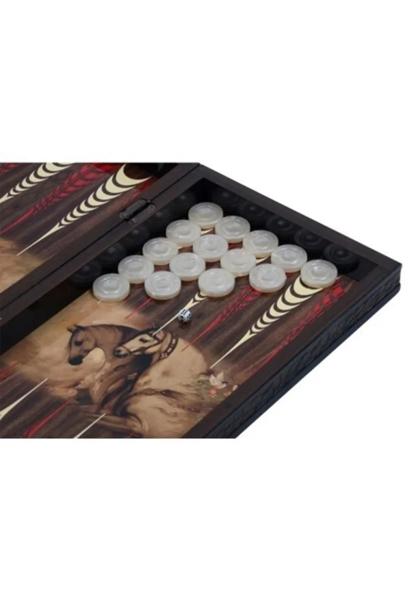 Ks Games Master At Desenli Ahşap Tavla Büyük - 3