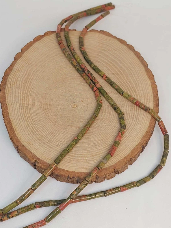 Unakit Taşı Silindir Kesim 4x12.5mm Dizi (49370) - Resim 3