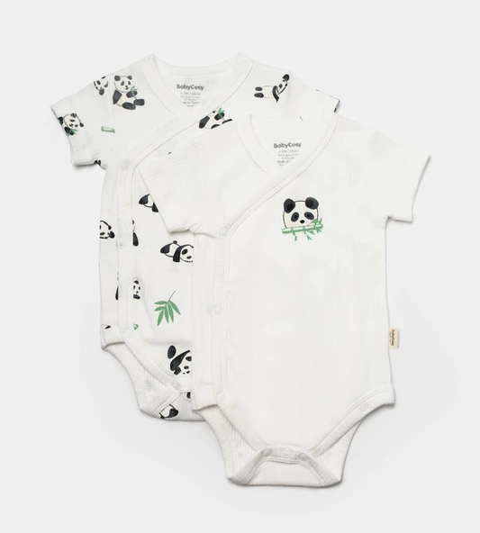 Bebek 2 Parça Kruvaze Body, %50 Bambu - %50 Organik Pamuk, Bebek ve Yenidoğan Serisi - CSYB9057 - 2