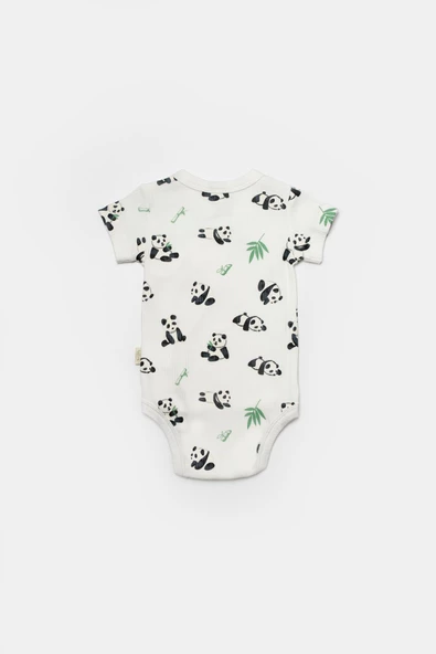 Bebek 2 Parça Kruvaze Body, %50 Bambu - %50 Organik Pamuk, Bebek ve Yenidoğan Serisi - CSYB9057 - 6