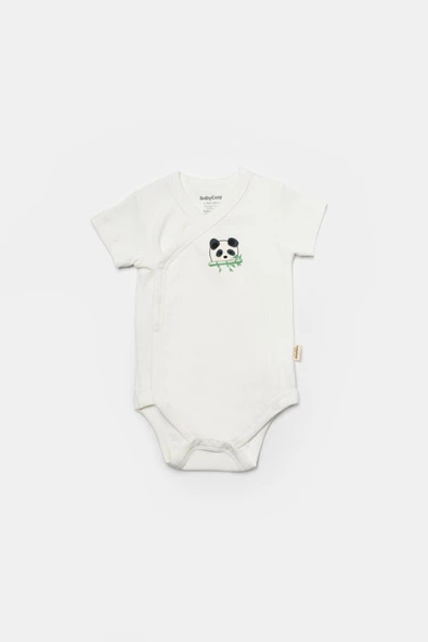 Bebek 2 Parça Kruvaze Body, %50 Bambu - %50 Organik Pamuk, Bebek ve Yenidoğan Serisi - CSYB9057 - 3