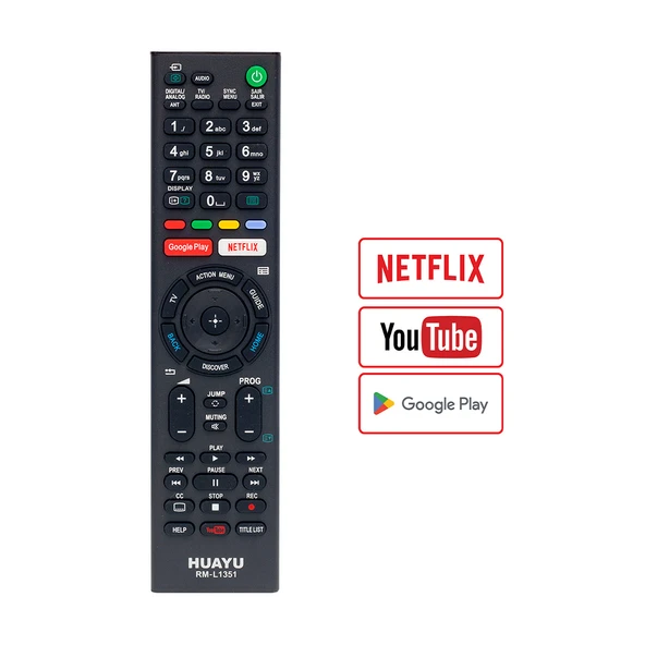 Huayu RM-L1351 Sony Netflix-Youtube-Google Play Tuşlu Universal Lcd-Led Tv Kumandası - 3