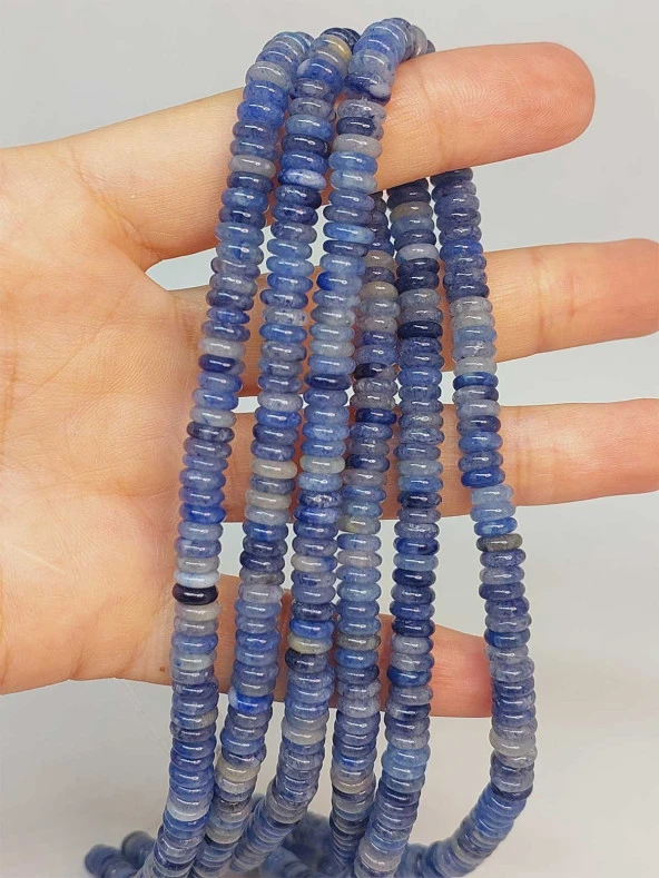 Sodalit Taşı Rondela Kesim 6x1.5mm Dizi (49402) ürün görseli