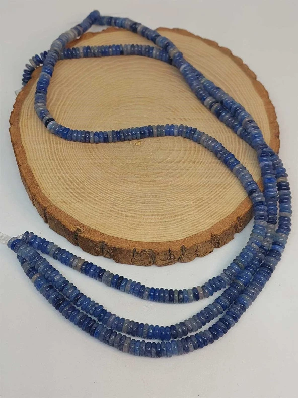 Sodalit Taşı Rondela Kesim 6x1.5mm Dizi (49402) - Resim 3