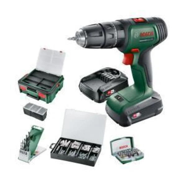 Bosch Universallmpact Darbeli Matkap 18-S 2x1.5Ah 0.603.9D4.107