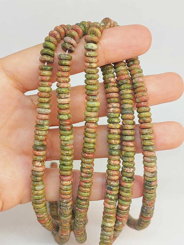 Unakit Taşı Rondela Kesim 6x1.5mm Dizi (49406) ürün görseli