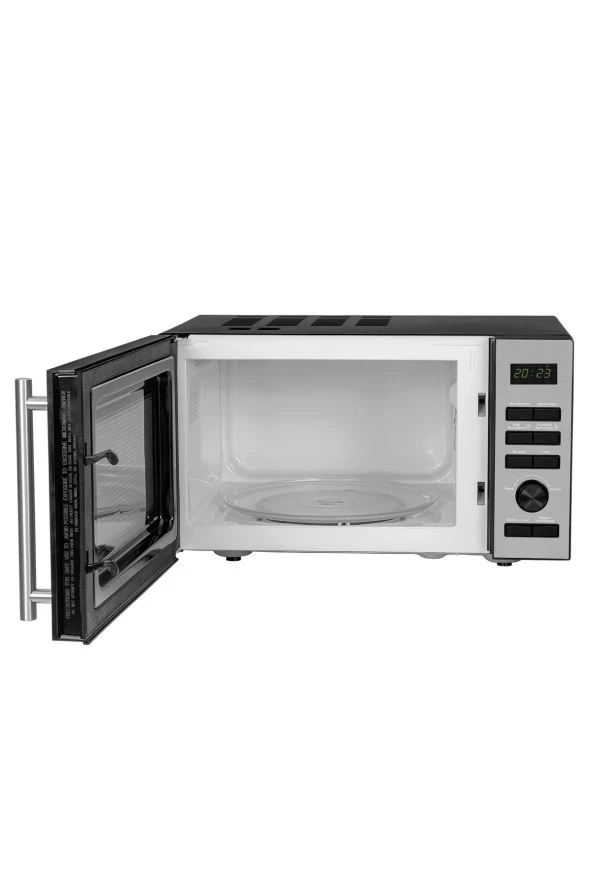 SİMFER SK 4607 23 LT FLOTAL CAM MİKRODALGA FIRIN GRİ - 2