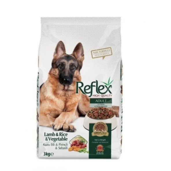 Reflex Kuzu Eti Pirinç ve Sebzeli Yetişkin Köpek Maması 3kg