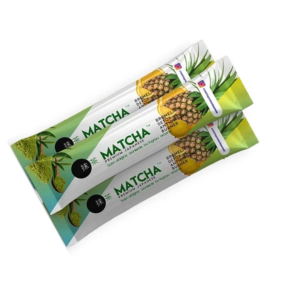 Matcha Premium Japanese Bromelain Ananaslı Limonlu Matcha Çayı 20x8GR - 3