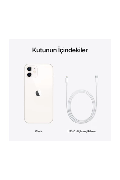 iPhone 12 64 GB Beyaz Cep Telefonu Aksesuarsız Kutu (Apple Türkiye Garantili) - 8