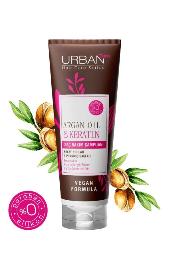 Urban Care Argan Yağı&keratin Kolay Kırılan Yıpranmış Saçlara Özel Saç Bakım Şampuanı-vegan-250ml - 3